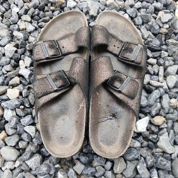 Birkenstock ArizonaVintage SparkleBirki Buckle SandalsSize 40 EU 9-9.5 W… - Picture 3 of 11